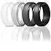 ThunderFit Silicone Men’s Wedding Rings, 10mm Wide 2.5mm Thick Rubber Wedding Bands-Variety Multipack 1-7