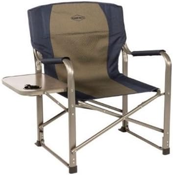 Amazon Com Kamp Rite Director S Chair With Side Table Tan Blue Sports Outdoors