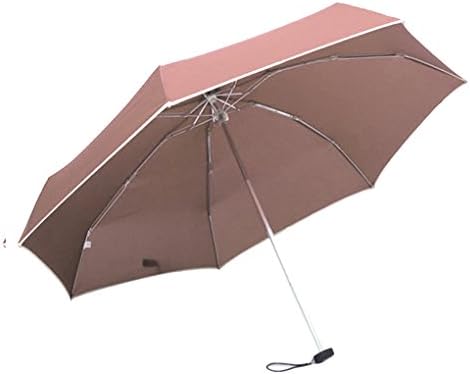 Unimango 5-Fold Ultra Compact & Slim Light Weight Umbrella Sun Rain Solid Umbrellas For Easy Carrying