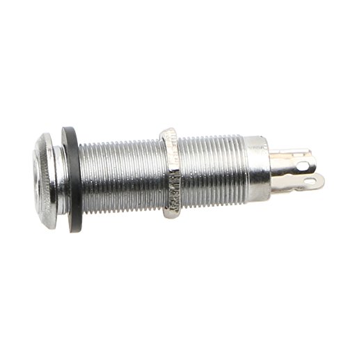 Electric jack guitar jack chrome threaded cylinder outp…