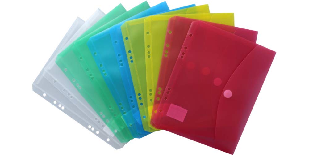 EXXO by HFP 35000 Document Wallet A5 Landscape with Filing Edge 220 mm x 175 mm Assorted Colours