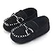 Lidiano Baby Nubuck Vamp Soft Sole Toddler Loafers Boat Shoes Crib Shoes (12-18 Months, Black)
