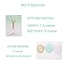 SUNBEAUTY Mint Gold Birthday Decorations Mint White Happy Birthday Banner Paper Pom Poms Flowers Green Hanging Swirls Baby Shower 1st Birthday Bridal Shower Party Supplies