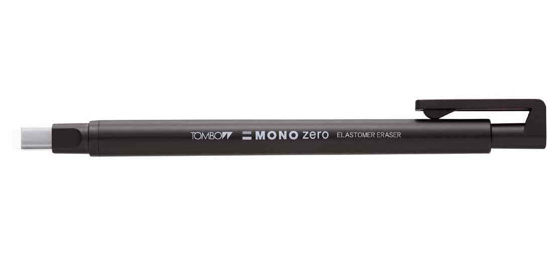 Tombow Mono Zero Eraser Pen Black, Precise Erasing with Rectangular tip, Slim Body, refillable, Recycled Material [EH-KUS11]