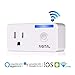 WiFi Smart Plug Socket Mini Wireless Outlet Compatible with Echo Alexa Google Home IFTTT, Aigital Wi-Fi Plug with Remote Control Energy Monitor and Timer Function, No Hub Required (10A Max Supported)