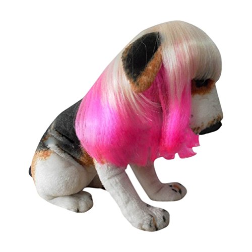 Remeehi Synthetic Halloween Wigs for Dogs Dog Costumes Pet Wig