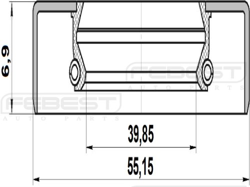 1 9031142055+Seal+Rear+41X55X7+Toyota