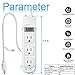 Power Strip,Outdoor Power Strip Weatherproof,Electric Shock Proof,6foot Extension Cord,3 Outlets,for Cruise Ship,Office,Garden,Kitchen