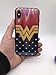 Vintage Wonder Woman Case for iPhone 8 Plus 7 Plus Protective Case Aurora Color Soft TPU Compatible iPhone 8 Plus Cover with Phone Holder Bracket