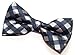 Retreez Classic Check Woven Microfiber Pre-tied Bow Tie (Width: 5