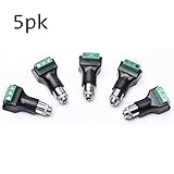 3.5mm Stereo Female terminal block panel mount connector 5 pack