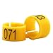 iherdsman 001-100 Multi-color Bird Leg Bands Numbered 8 mm Pigeon Parrot Chicks Duck Clip Rings Band (yellow)