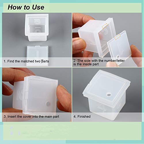 image for LET'S RESIN 19 Styles Resin Dice Molds Set,Polyhedral Game Dice Molds 