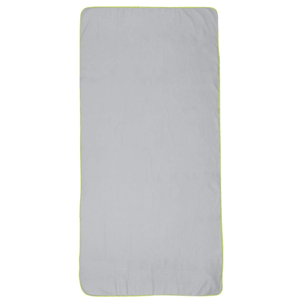Givova BIG MICROFIBER TOWEL 80 * 165 GREY/FLUORESCENT GREEN ONE SIZE