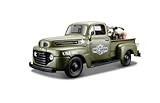 Maisto 1:24 Scale 1948 Ford F-1 Pickup and Harley Davidson 1942 WLA Flathead Diecast Vehicles