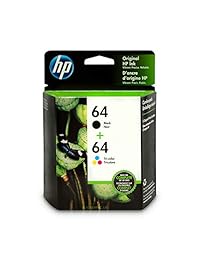 HP 64 Cartuchos de tinta negra y tricolor (N9J90AN, N9J89AN) para HP ENVY Photo 6252 6255 6258 7155 7158 7164 7855 7858 7864 HP ENVY 5542