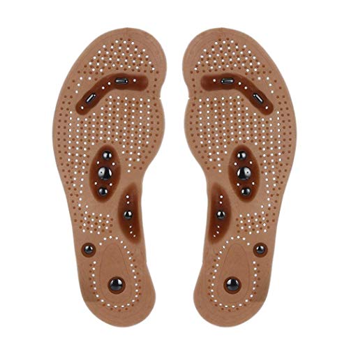 Chinese kongfu Magnetic Massage Shoe,Tiean Insoles Gel Pad Therapy Acupressure Foot Care Cushion,6-11 fit (MenUS7.5-12, brown) - Thumbnail 6