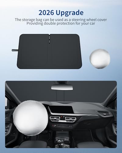 BIBIBO Compatible with BMW 1 Series F20 F40 2019-2024 Sun Protection, UV Protection, Car Sunshade, Anti-Crease Fabric, Interior Sunshade, Windscreen BMW 1 Series F40 Accessory