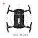 RC Quadcopter Drone with 2 Batteries 2.0MP Camera Live Video Foldable Arms Pocket Mini Drone for Beginners 2.4G 6-Axis Headless Mode RTF Helicopter