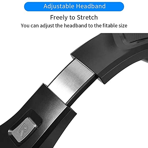 PunnkFunnk Gaming Headphone with Microphones, Xbox One Headset with 7.1 Surround Sound, LED Light PS4 Headset with Mic, Noise Cancelling Gaming Headset PC Over-Ear Headphones (S01)