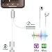 2 in 1 Lightning Adapter Compatible with iPhone XS Max/XS/XR/X/6S/7/7 Plus/8/8 Plus, Compatible iPhone Adapter/Splitter, 2-Port Headphone Audio and Charger Adapter,Compatible iOS 10.3, iOS 11 or Later