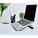 AmazonBasics Aluminum Portable Foldable Laptop Support Stand for Laptops up to 15 Inches, Blackthumb 2