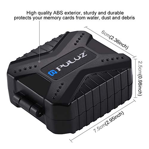 POTENCO 11 in 1 Waterproof Memory Card Case Micro SD Cards Case Pin Card Reader Storage Box SIM Holder