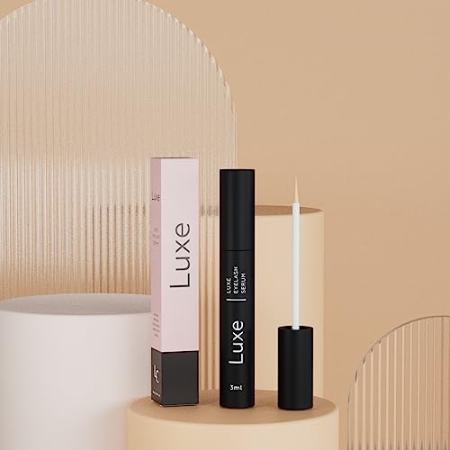 Luxe Cosmetics Eyelash Serum (3mL) Eyelash Growth Serum for Thicker, Longer & Fuller Lashes - Premium Lash Growth, Volume Lashes - Visible Results After 4 Weeks - Suitable for All Eyelashes