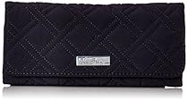 Vera Bradley Wallet 3 Trifold, Classic Navy, One Size