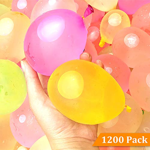 Hibery 1200 Pack Water Balloons, Latex Water Balloons Rapid Fill for
