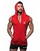 Jed North Men's Bodybuilding Fitted Sleeveless Tapered Zip Hoodie