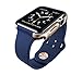 X-Doria 42mm Apple Watch Case (Defense Edge) Aluminum and TPU Bumper Frame (Gold & Midnight Blue) - Compatible with Apple Watch Series 1, Series 2 and Nike+