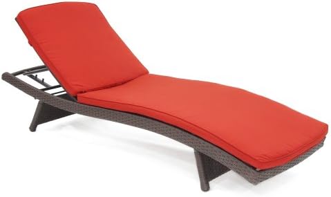Red Orange Chaise Lounger Cushion