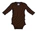 KicKee Pants Long Sleeved One-Piece, Bark, 6-12 Months