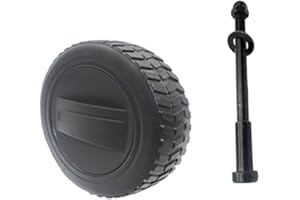 Silent Rubber Caster Wheels for Traeger Grill, 2-Pack BBQ Replacement Parts, 75x40mm Wear-Resistant Rollers for Smooth Quiet 