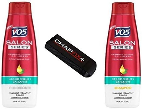 Vo5 Salon Series Color Shield Plus Radiance, Shampoo and Conditioner Set, 14.2 Oz ( Plus bonus prize Chapfix Lip Balm for Men ) by Salon Series