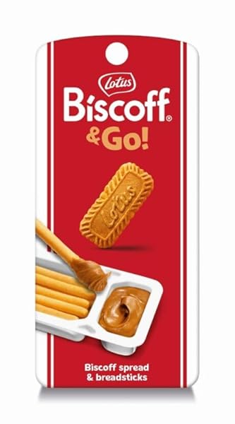 LOTUS BISCOFF & GO, COOKIE BUTTER AND BREADSTICKS SNACK PACK, NON GMO + VEGAN, 1.6 OZ (PACK OF 8)