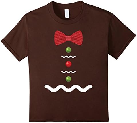 Kids GingerBread Man Christmas Costume Shirt 6 Brown
