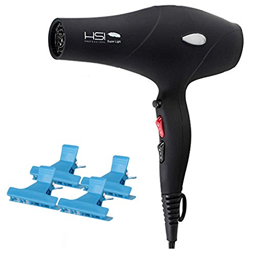 Click Here to See More Images HSI Professional Dryonizer Lite Ceramic Blow Dryer, With A Bonus of 4 BeauWis Butterfly Clamps