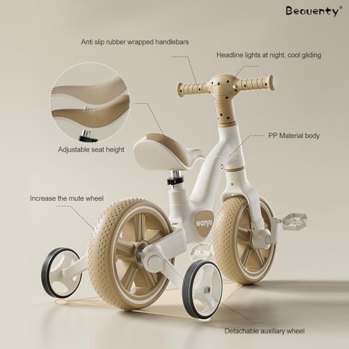 Beauenty Kids Tricycle, Kids Balance Bike, Toddler Tricycle with Footrest for 1-5 Years Old