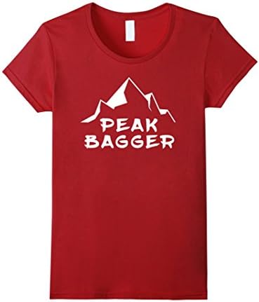Womens Peak Bagger T-shirt - Hiking Tee for Peak Bagging Medium Cranberry
