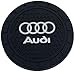 CARFORU 2 Pack Auto Sport 2.75 Inch Diameter Oval Tough Car Logo Vehicle Travel Auto Cup Holder Insert Coaster Can Car Interior Accessories Anti Slip Cup Mat Fit for Audi Accessory