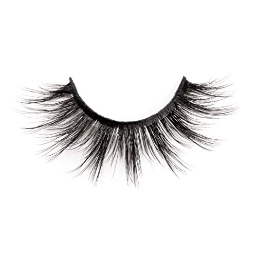 Faux Mink lashes 7 Pairs Fluffy Thick False Eyelash Handmade Long Dramatic 5D Fake Lashes Reusable Soft Eye Lashes 1 Pack with Applicators by EMEDA