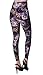 VIV Collection One Size Print Fashion Leggings, Purple White Dreamy Paisley