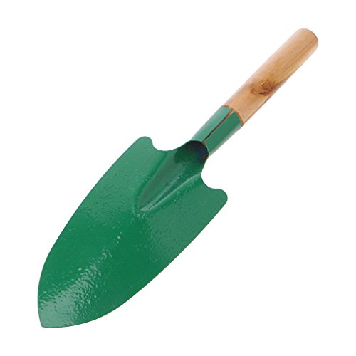 Onpiece Wooden Handle Trowel Shovel Digging Transplanter Garden Tool, 10 Inch