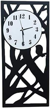 Ysayc Wall Clock Modern Fashion Creative Rectangle Wall Clock Living Room Bedroom Decoration Mute Wooden Wall Clock , other , black