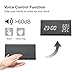 Digital Alarm Clock, Wooden LED Alarm Clock with Triple Alarms, 3 Levels Brightness Dimmer, Big Digit Display Date, Temperature and Humidity for Home Bedrooms