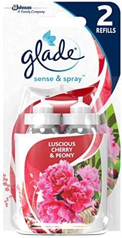 Glade Sense & Spray Air Freshener Refill, Motion Activated Automatic Room Spray and Odour Eliminator for Home Cherry & Peony