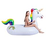 JOYIN Giant Inflatable Unicorn Pool Float, Beach Floats, Swim Party Toys, Pool Island, Summer Pool Raft Lounge for Adults & Kids