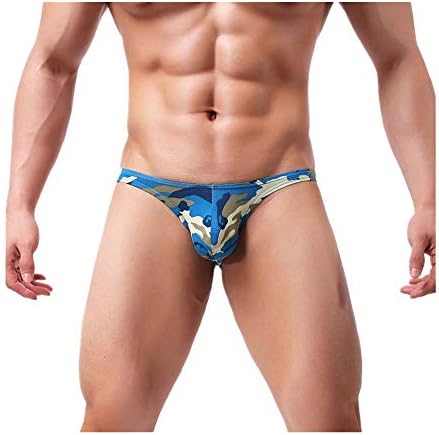Hanneng Men's Printed Bulge Pouch Underwear Soft Camouflage Print Briefs Breathable Comfortable Shorts Underpants